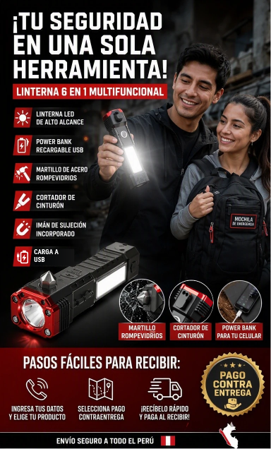 Linterna de Supervivencia 6 en 1